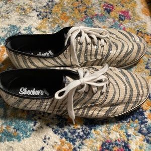 Skechers Women’s Zebra Sneakers-Bedazzled